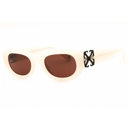 Off-White Women's Sunglasses - Beige Plastic Oval Frame | PALMER OERI14ES25PLA0016164 ,