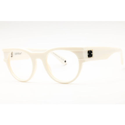 Off-White Unisex Eyeglasses - White Acetate Round | STYLE 87 OERJ087S25PLA0010100 ,