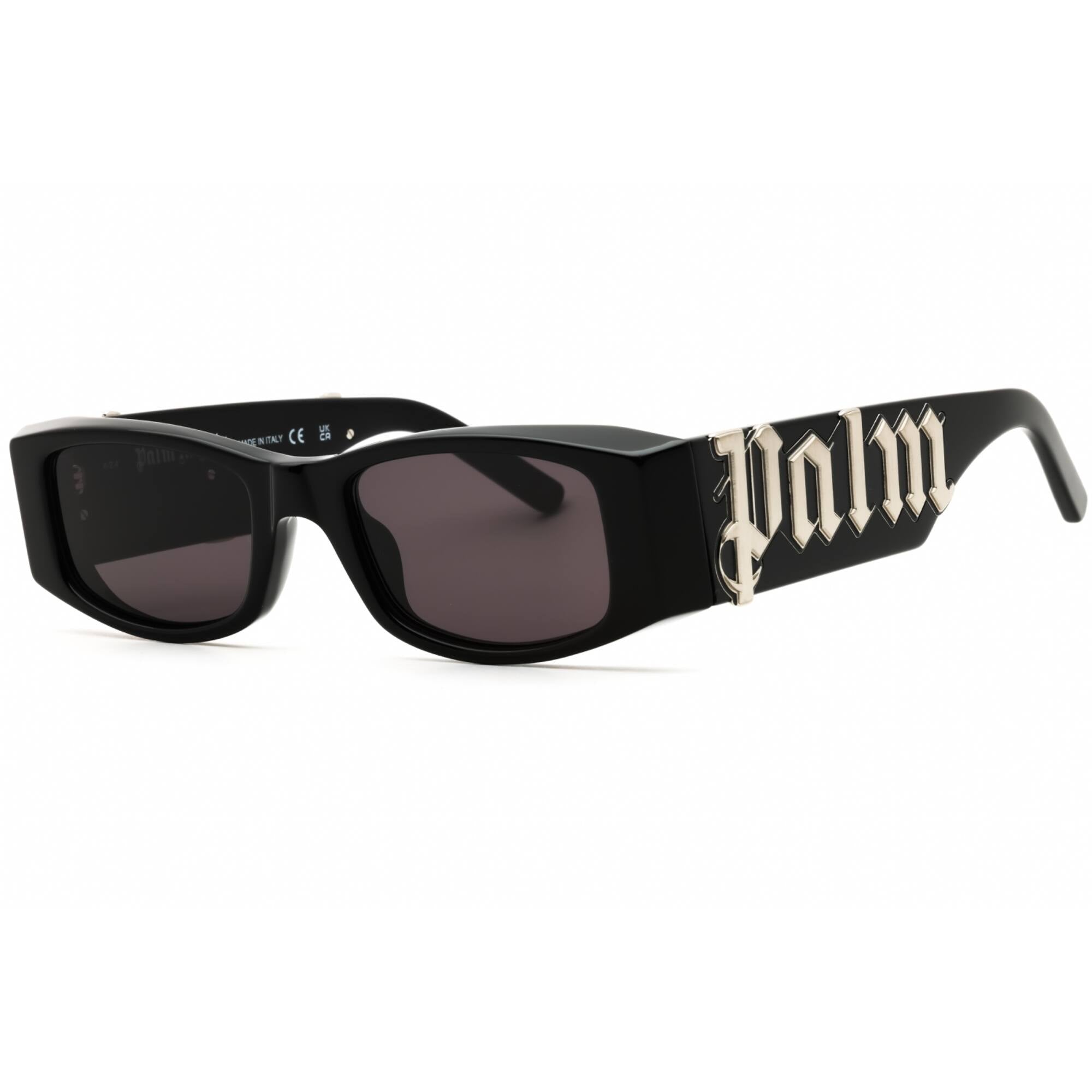 Palm Angels Unisex Sunglasses - Black Acetate Rectangular  display picture 2