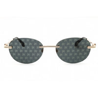 Palm Angels Unisex Sunglasses - Gold Metal Oval Frame | CRYSTAL PERI10HS25MET0017607 ,
