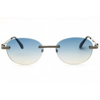 Palm Angels Unisex Sunglasses - Gunmetal Rimless Oval | CRYSTAL PERI10HS25MET0011007 ,