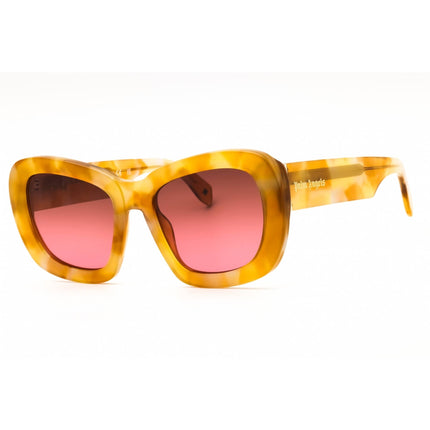 Palm Angels Women's Sunglasses - White Havana Cat Eye | MOON PERI106S25PLA0012485 ,