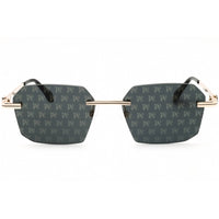 Palm Angels Unisex Sunglasses - Dark Grey Lens Gold | QUARTZ PERI10GS25MET0017607 ,