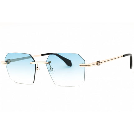 Palm Angels Unisex Sunglasses - Blue Gradient Lens Gold | QUARTZ PERI10GS25MET0017644 ,