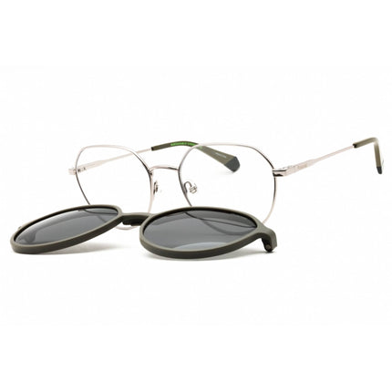 Polaroid Core Unisex Sunglasses - Ruthenium Green Silver Frame | PLD 6204/CS 0SMF M9 ,