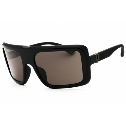 Police Unisex Sunglasses - Shiny Crystal Matt Black Plastic Oversized | SPLF62M 07V4 ,