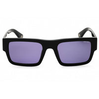 Police Men's Sunglasses - Shiny Black Acetate Full Rim Rectangular Frame | SPLL12 0700 ,