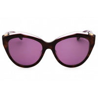 Police Women's Sunglasses - Shiny Havana Acetate Full Rim Cat Eye Frame | SPLL35 0993 ,