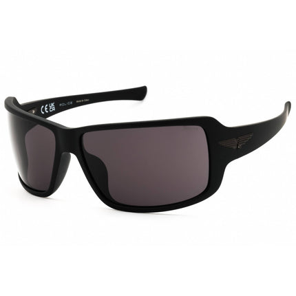 Police Men's Sunglasses - Semi-Matt Black Plastic Full Rim Wraparound | SPLN37 0U28 ,