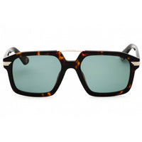 Police Men's Sunglasses - Shiny Havana/Grey Acetate Rectangular Frame | SPLP28M 0722 ,
