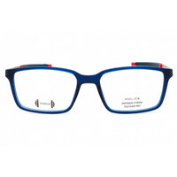 Police Men's Eyeglasses - Matte Transparent Blue Full Rim Rectangular | VPLF85M 0U58 ,
