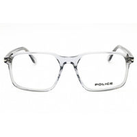 Police Men's Eyeglasses - Transparent Grey Acetate Full Rim Square | VPLG74M 4G0Y ,