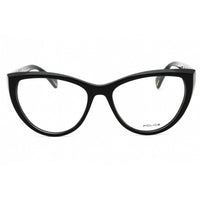 Police Women's Eyeglasses - Shiny Black Acetate Full Rim Cat Eye Frame | VPLL31M 0700 ,