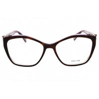 Police Women's Eyeglasses - Shiny Havana Acetate Full Rim Cat Eye Frame | VPLL32M 0993 ,