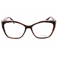Police Women's Eyeglasses - Shiny Havana Acetate Full Rim Cat Eye Frame | VPLL32V 0993 ,