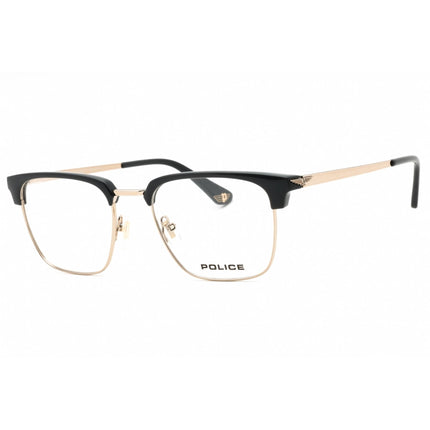 Police Men's Eyeglasses - Shiny Camel Metal Full Rim Rectangular Frame | VPLL64M 08FE ,