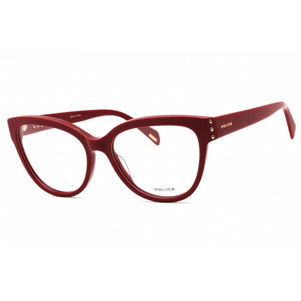 Police Women's Eyeglasses - Shiny Cherry Red Acetate Full Rim Cat Eye | VPLM05 0U17 ,