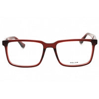 Police Men's Eyeglasses - Transparent Burgundy Acetate Rectangular Frame | VPLN17 0V64 ,