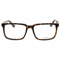 Police Men's Eyeglasses - Shiny Havana Acetate Full Rim Rectangular | VPLN17M 0722 ,