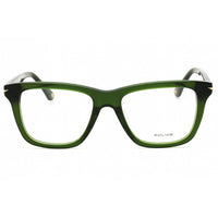 Police Unisex Eyeglasses - Shiny Transparent Green Acetate Rectangular | VPLN19M 0G61 ,