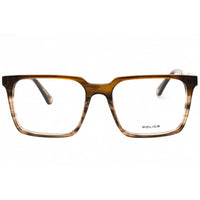 Police Men's Eyeglasses - Streaked Fading Ochre/Brown Full Rim Square | VPLN28 0AEX ,