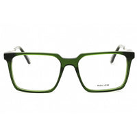 Police Men's Eyeglasses - Shiny Transparent Green Acetate Square Frame | VPLN28 0G61 ,