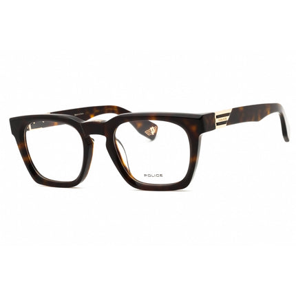 Police Men's Eyeglasses - Shiny Havana Acetate Full Rim Rectangular | VPLN64 0706 ,