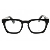 Police Men's Eyeglasses - Shiny Black Acetate Full Rim Rectangular Frame | VPLN64 0700 ,
