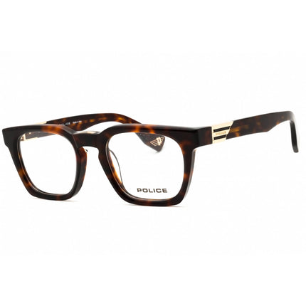Police Men's Eyeglasses - Shiny Havana Acetate Full Rim Rectangular | VPLN64M 0706 ,