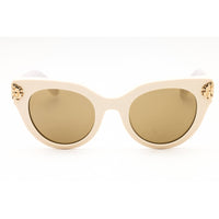 Roberto Cavalli Women's Sunglasses - Shiny Full Beige Acetate Cat Eye | SRC065M 9X7G ,