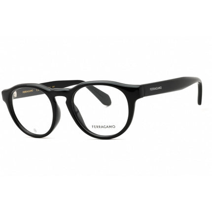 Salvatore Ferragamo Unisex Eyeglasses - Black Injected Propionate Round | SF2987E 001 ,