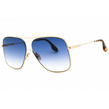 Victoria Beckham Women's Sunglasses - Teal Lens Gold Metal Navigator | VB132S 706 ,
