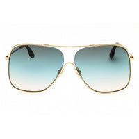 Victoria Beckham Women's Sunglasses - Petrol Sand Lens Gold Metal Frame | VB132S 756 ,