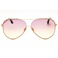 Victoria Beckham Women's Sunglasses - Pink Lens Gold Metal Aviator Frame | VB133S 707 ,