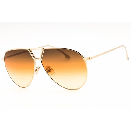 Victoria Beckham Women's Sunglasses - Brown Lens Gold Full Rim Aviator | VB208S 702 ,