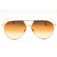 Victoria Beckham Women's Sunglasses - Brown Lens Gold Full Rim Aviator | VB208S 702 ,