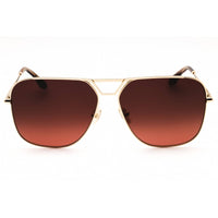 Victoria Beckham Women's Sunglasses - Red Gradient Lens Gold Metal Pilot | VB217S 714 ,