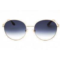Victoria Beckham Women's Sunglasses - Blue Gradient Lens Gold Metal Round | VB231S 720 ,
