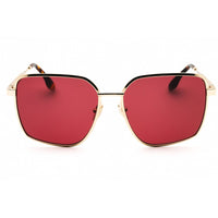 Victoria Beckham Women's Sunglasses - Gold/Burgundy Full Rim Square Frame | VB234S 712 ,