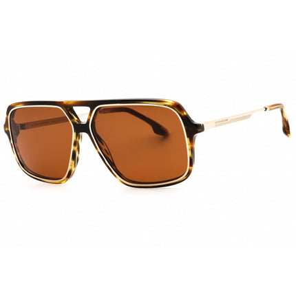 Victoria Beckham Women's Sunglasses - Brown Lens Striped Tobacco Frame | VB246S 224 ,