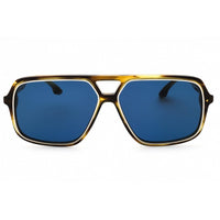 Victoria Beckham Women's Sunglasses - Blue Lens Striped Khaki Navigator | VB246S 318 ,