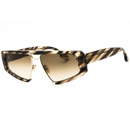 Victoria Beckham Women's Sunglasses - Striped Khaki Metal Full Rim Frame | VB247S 318 ,