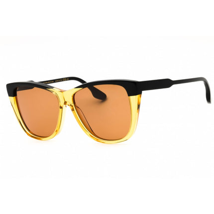 Victoria Beckham Women's Sunglasses - Brown Lens Black/Champagne Cat Eye | VB639S 006 ,