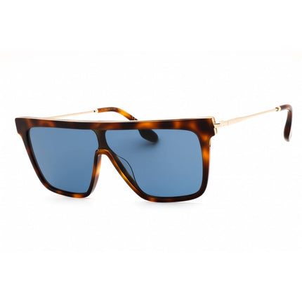 Victoria Beckham Women's Sunglasses - Blue Lens Tortoise Acetate Shield | VB650S 215 ,