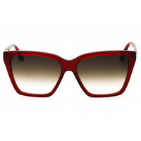 Victoria Beckham Women's Sunglasses - Grey Gradient Lens Red Square Frame | VB655S 610 ,