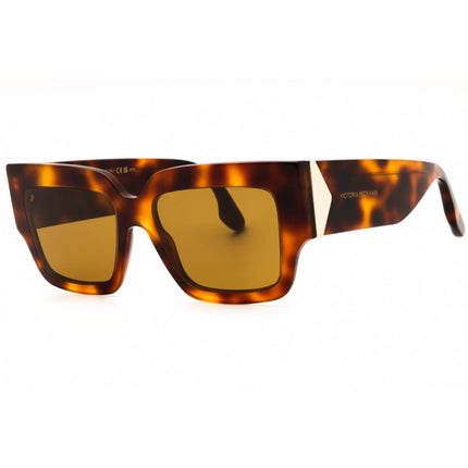 Victoria Beckham Women's Sunglasses - Brown Lens Tortoise Acetate Square | VB667S 215 ,