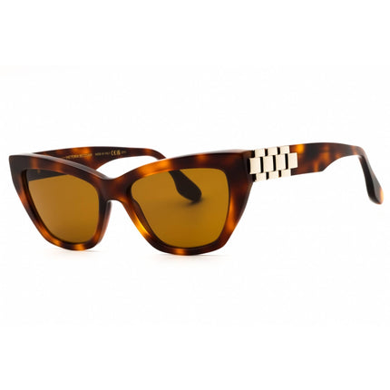 Victoria Beckham Women's Sunglasses - Brown Lens Tortoise Acetate Cat Eye | VB668S 215 ,