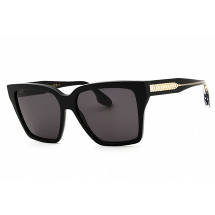 Victoria Beckham Women's Sunglasses - Dark Grey Lens Black Acetate Square | VB672S 001 ,