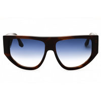 Victoria Beckham Women's Sunglasses - Blue Gradient Lens Brown Horn Oval | VB676S 227 ,