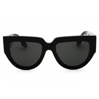 Victoria Beckham Women's Sunglasses - Dark Grey Lens Black Acetate Oval | VB679S 001 ,